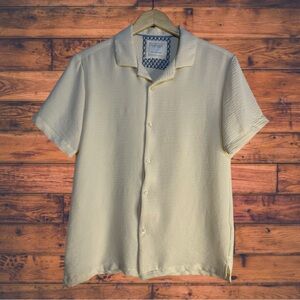 5 for $25🔥Cactus Man Cream Ivory Button Front Collared Shirt Medium